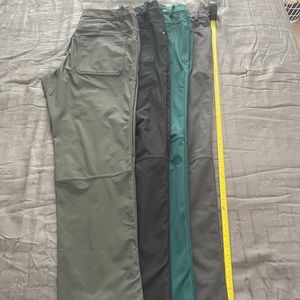 Lululemon 32x32 ABC pants - 4 pairs.
